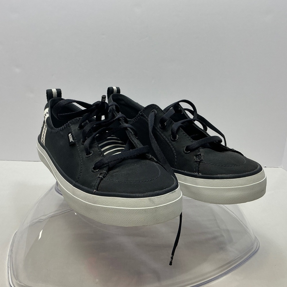 Sperry BIONIC Crest Vibe Canvas Sneakers Casual Comfort‎ Shoes Black Womens 7